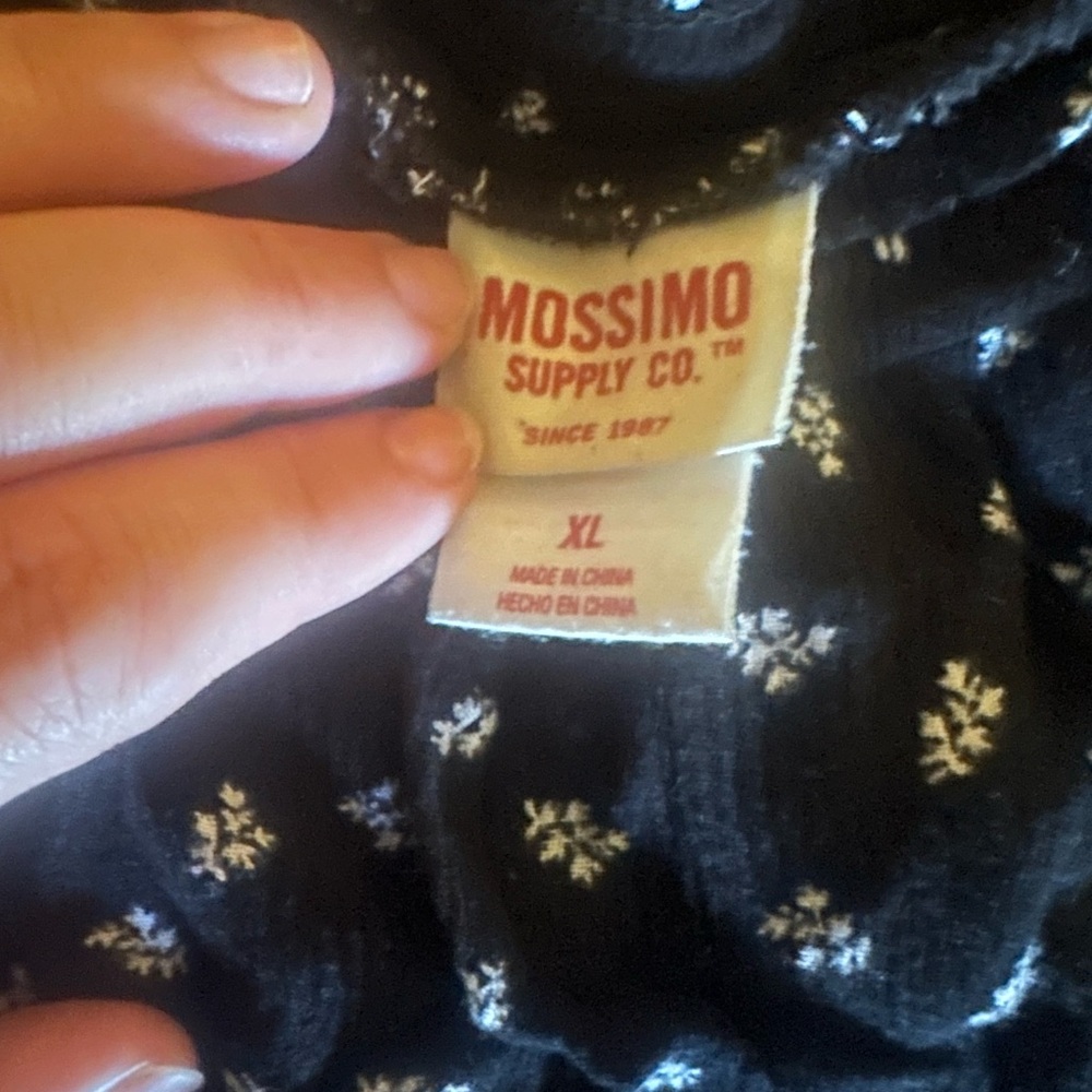 Mossimo Supply Co. Black and White floral pants - Picture 3 of 4